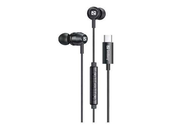 Sandberg USB-C/A in-ear oordopjes met lijnmicrofoon