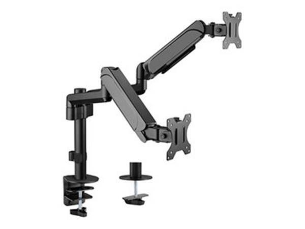 GEMBIRD MA-DA2P-01 Houder; 9kg; 17÷32"; zwart; Arml: 533mm; aluminium,plastic,staal - 1 stuk