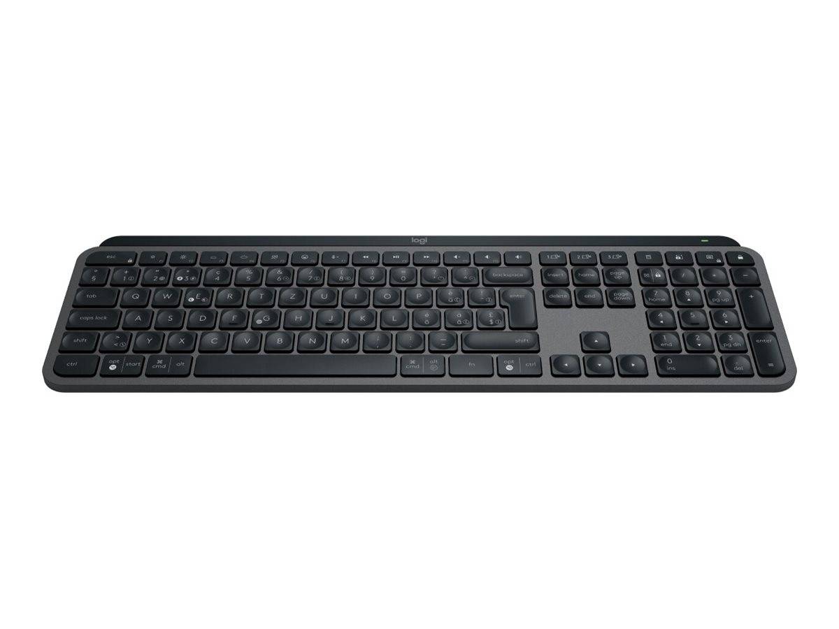 Logitech MX Keys S Toetsenbord - Draadloos Verbinding - USB Interface - Swiss - QWERTZ indeling - Grafiet - Membraan/sch-0