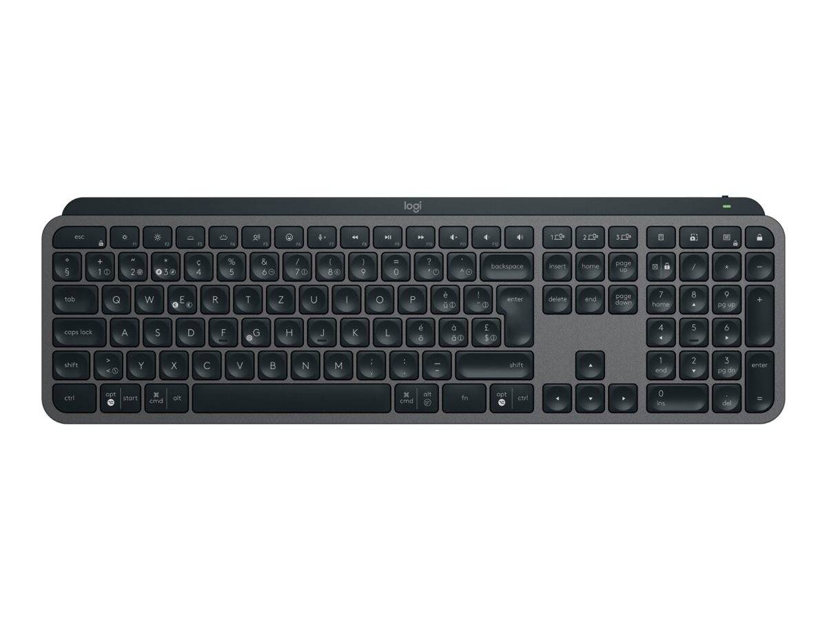 Logitech MX Keys S Toetsenbord - Draadloos Verbinding - USB Interface - Swiss - QWERTZ indeling - Grafiet - Membraan/sch-1