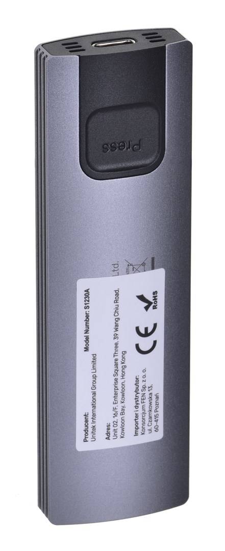 UNITEK M.2-behuizing, USB 3.2 Gen2 Type-C M.2 NVME/SATA SSD-4