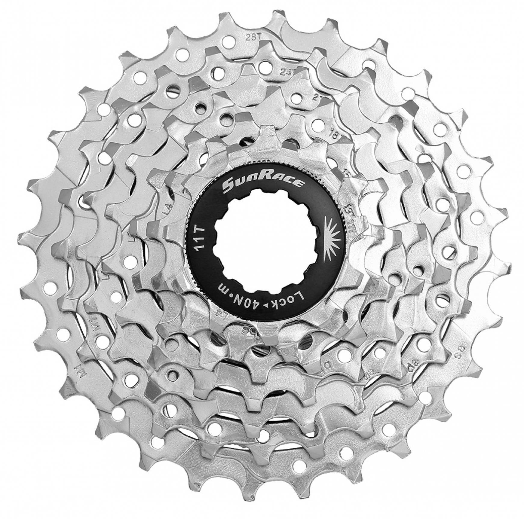Cassette 7 speed Sunrace CSM63 12-28T - nikkel-0