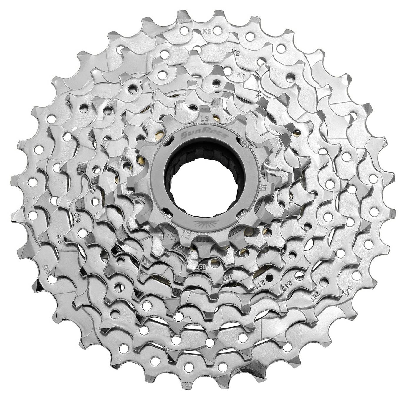 Freewheel 9 speed Sunrace MFEX9 11-32T - verchroomd-0