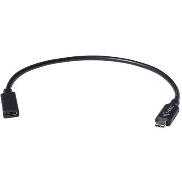 i-tec 30 cm USB Datatransferkabel - Tweede eind: 1 x USB 3.1 Type C - Female - 10 Gbit/s - Extensiekabel - Zwart