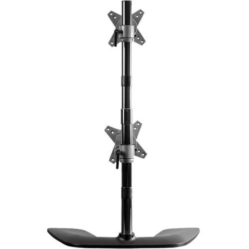 StarTech.com Verticale Dual Monitor Stand, Vrijstaande Universele Standaard voor twee VESA Schermen to 27" (8kg), Verste-1