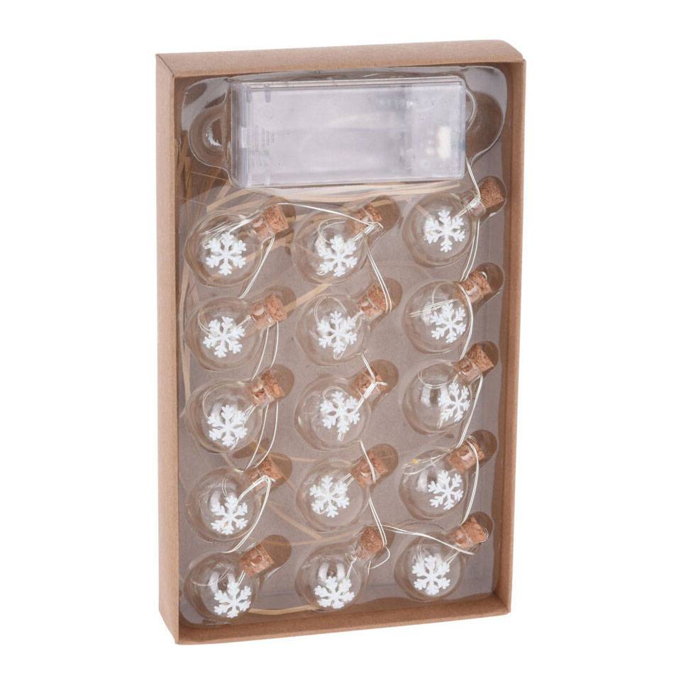Koopman draadslinger met 15 kerstballetjes led warm white 87199876279968719987627996-1