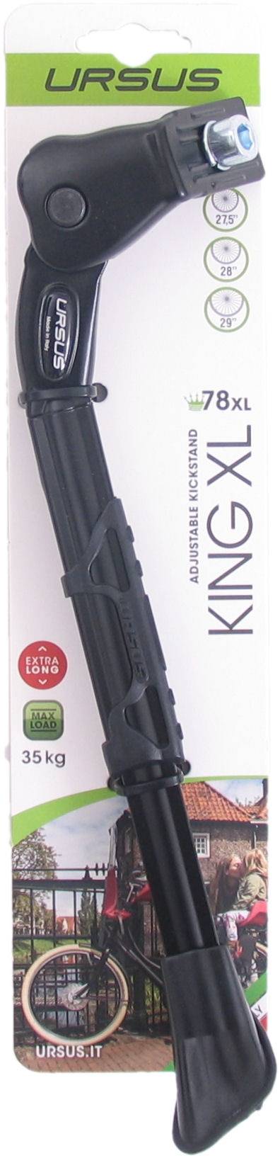 Zijstandaard verstelbaar 27.5 - 29" Ursus King XL - zwart-0
