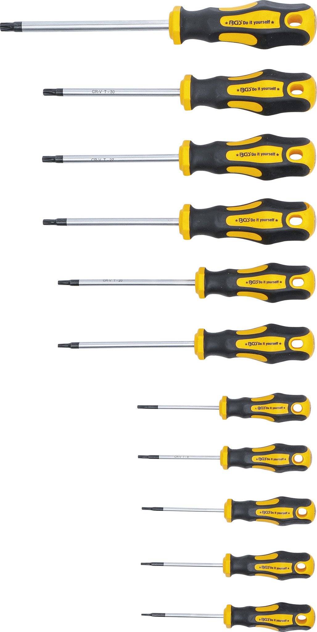 BGS Schroevendraaierset voor Torx met boring T6 - T40 11 delig-2