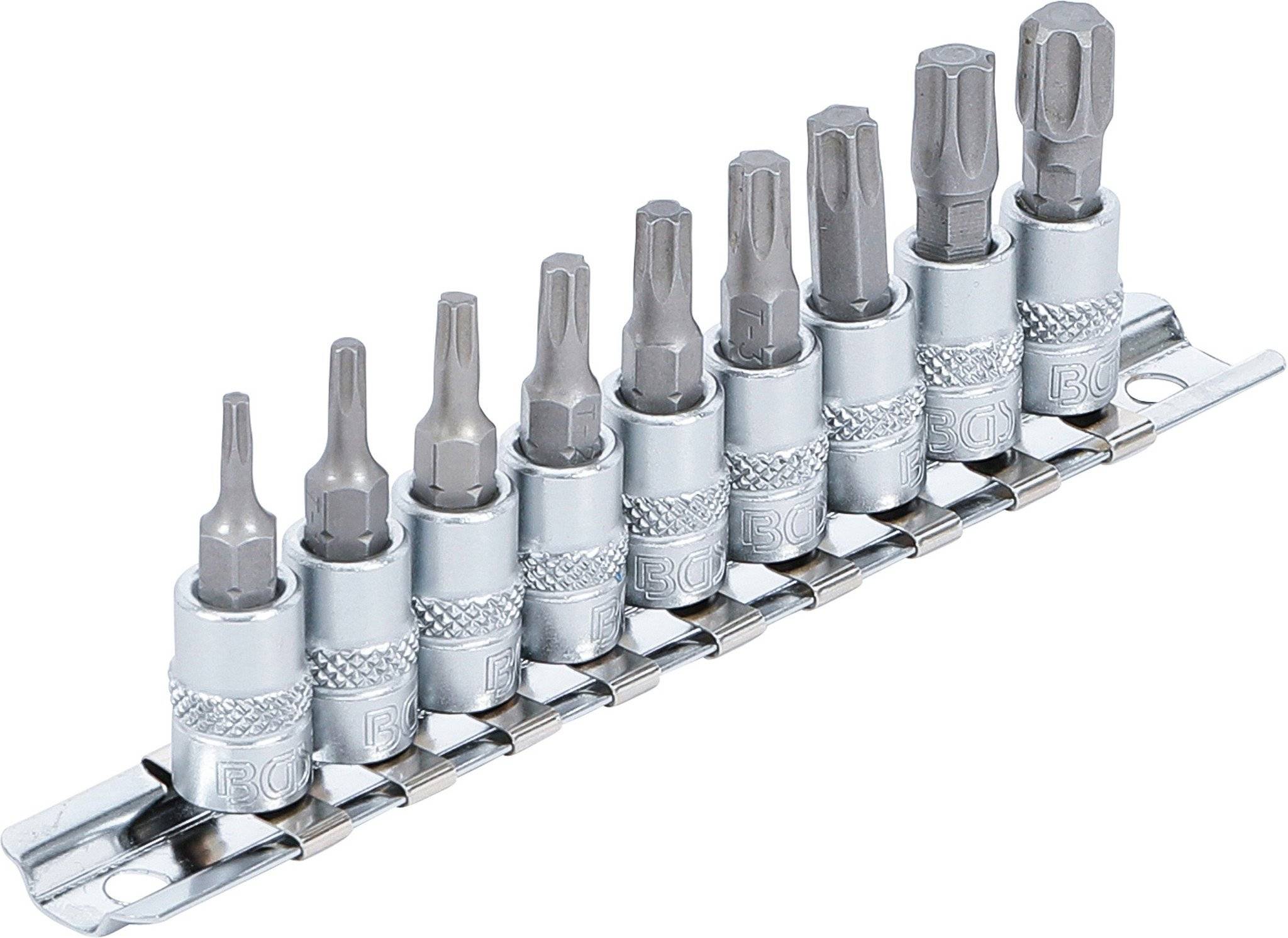 Dopsleutelbitset 6,3 mm (1/4") T-profiel (voor Torx) T10 - T50 9-dlg-1