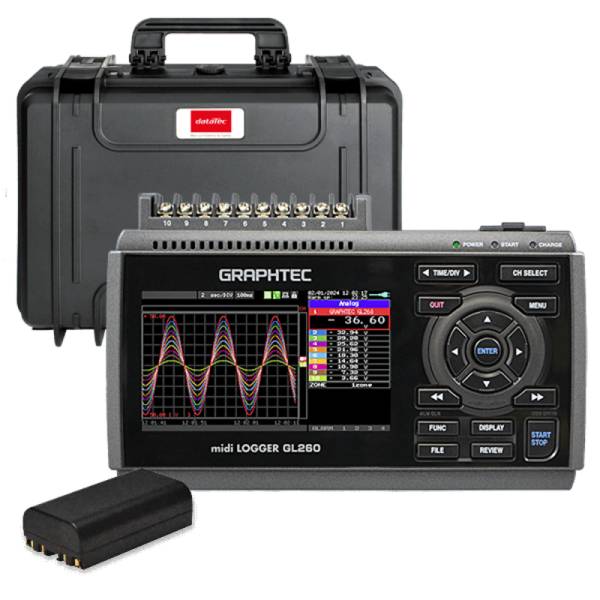 Graphtec GL260-EU Measurement Kit, 10 kanalen incl. koffer en batterij
