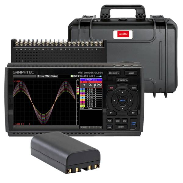 Graphtec GL860-EU-565 Measurement Kit, 20 kanalen hoge nauwkeurigheid incl. koffer en batterij