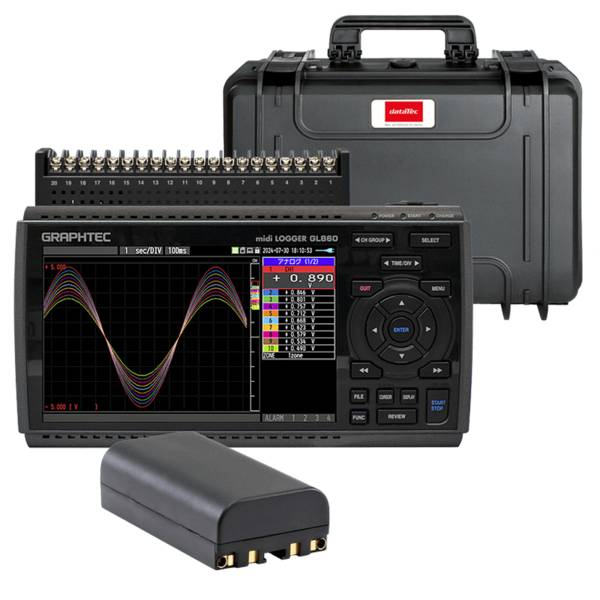 Graphtec GL860-EU-563 Measurement Kit, 20 kanalen incl. koffer en batterij