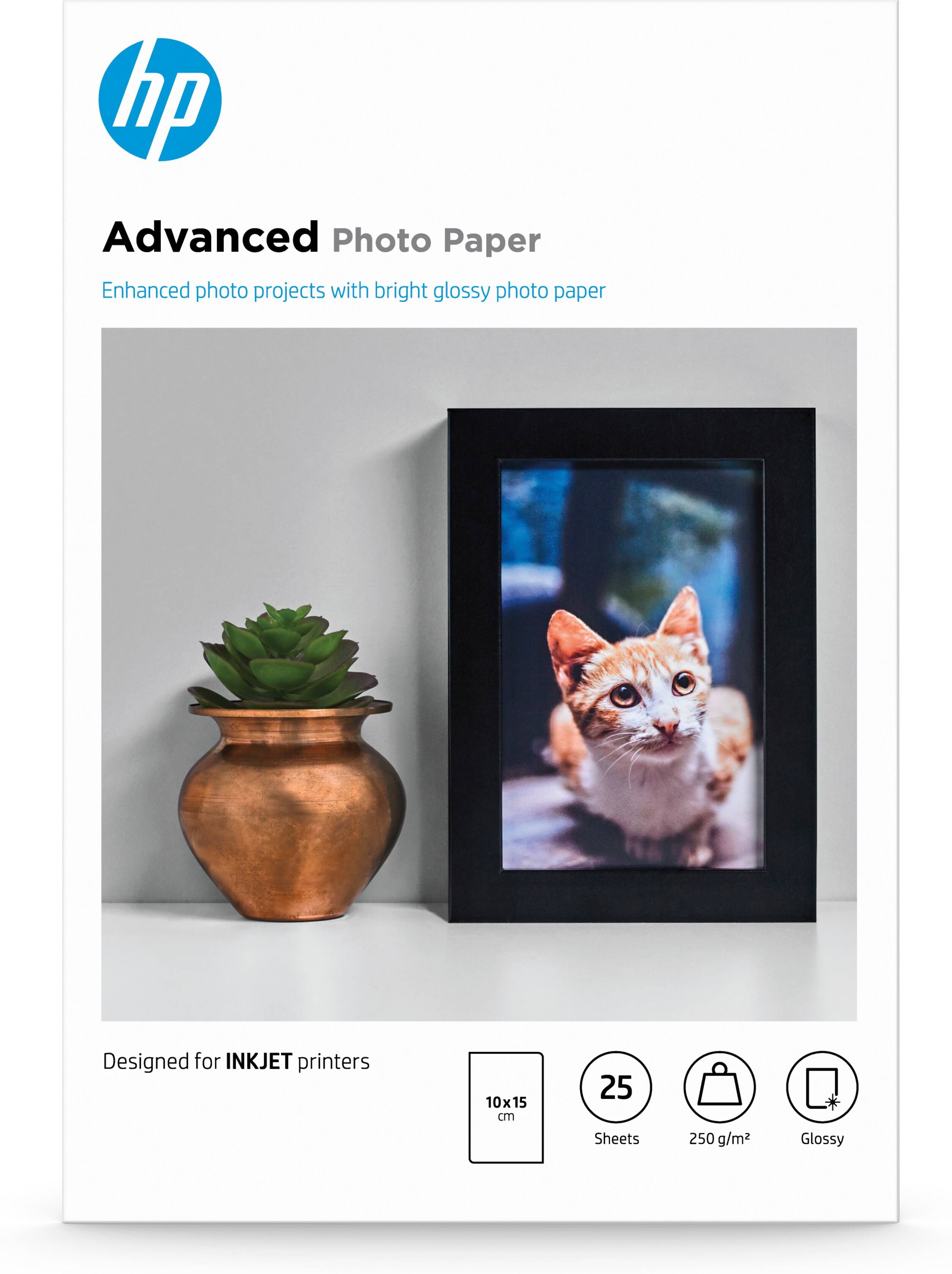 HP Advanced Glossy Randloos Fotopapier - 25 vellen/10 x 15 cm-3