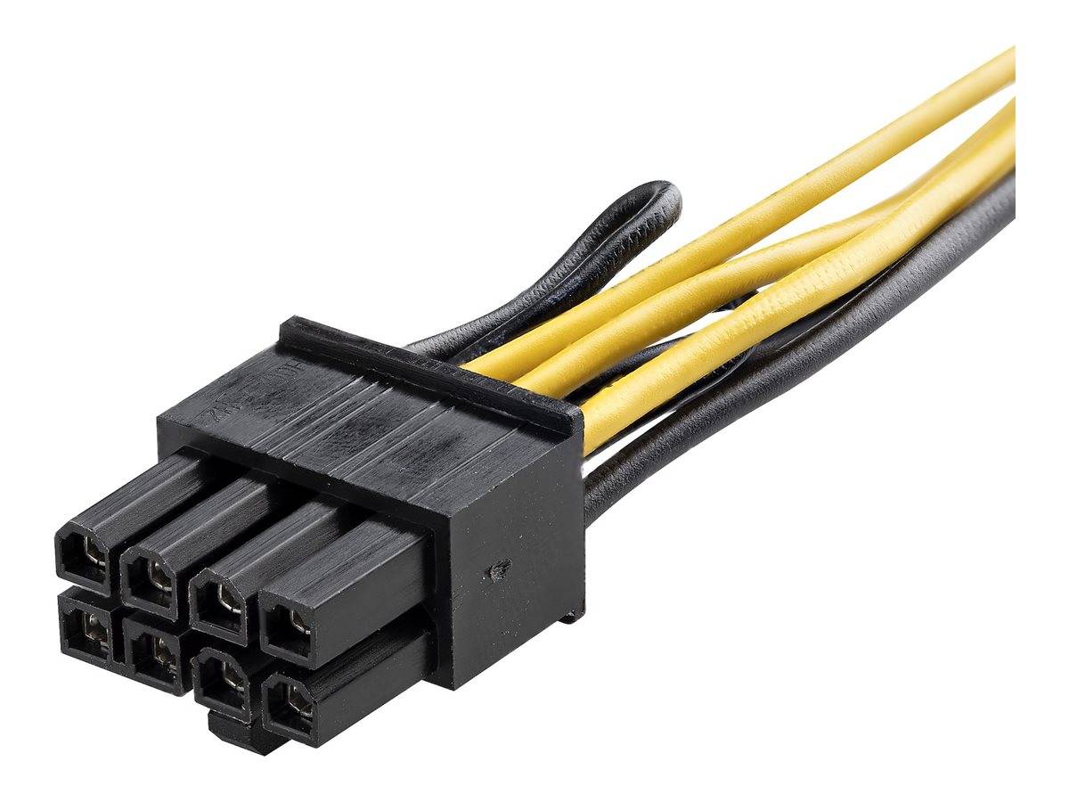 StarTech.com PCI Express 6-pins naar 8-pins adapterkabel - Zwart - Voedingskabel - 6-pins PCIe-voeding (W)-0