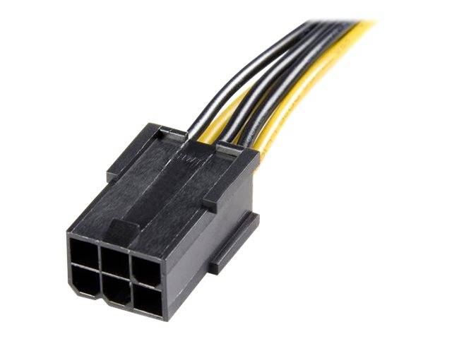 StarTech.com PCI Express 6-pins naar 8-pins adapterkabel - Zwart - Voedingskabel - 6-pins PCIe-voeding (W)-1