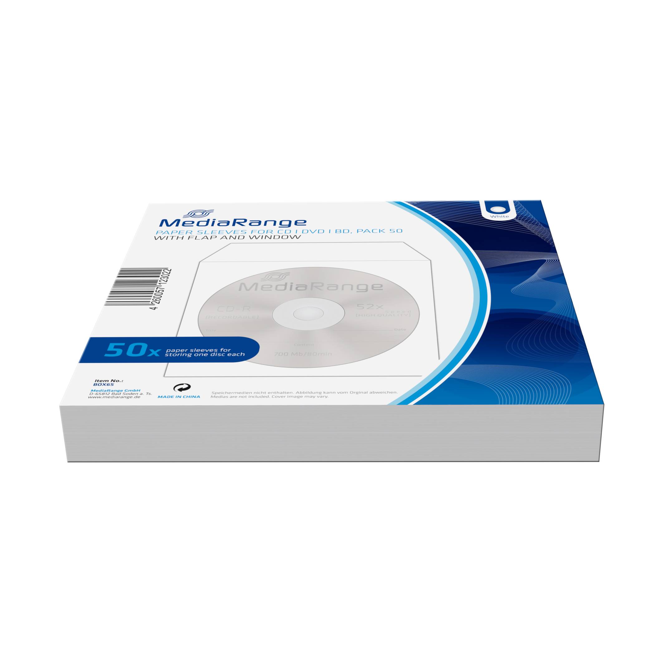MediaRange CD-doosjes 50 stuks papier Flagwindow retail-3