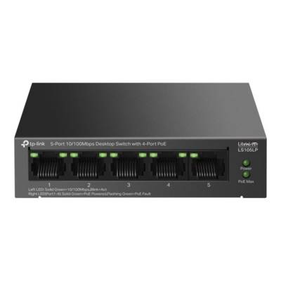 TP-Link LiteWave LS105P onbeheerde Fast Ethernet (10/100) Power over Ethernet (PoE) zwart-0
