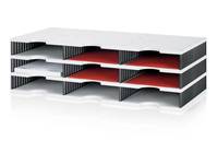 styrodoc trio Polystyreen Organizer - Zwart & Grijs - A4+ - 9 Lades - Model 268-0303-98-1