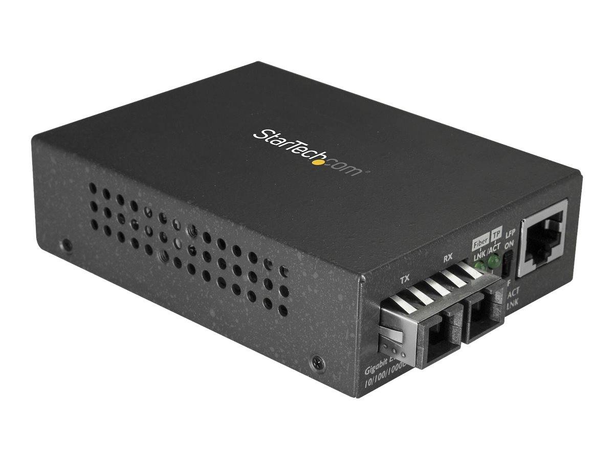 StarTech.com Gigabit Ethernet naar SC glasvezel media converter - 1000Base-LX - Single-mode - 10 km - glasvezel naar kop-0