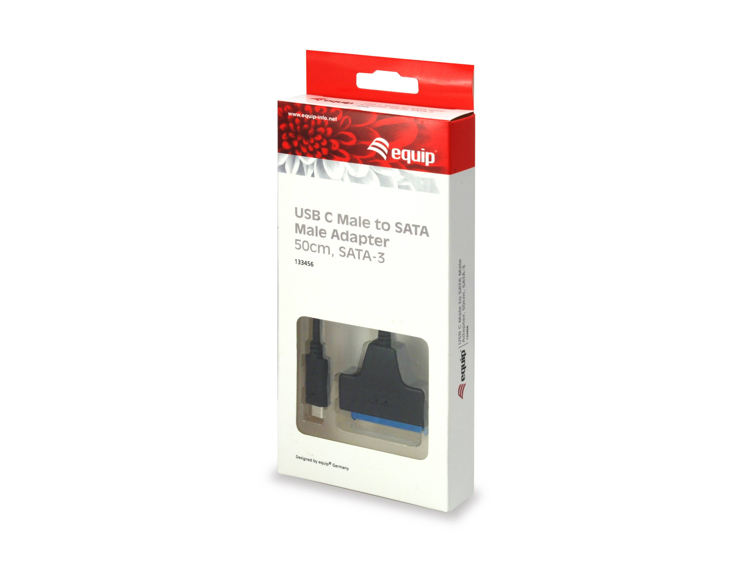 Equip Adapter USB-C -> SATA-kabel -5Gbs 0,50m sw-3