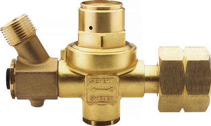 Propaandrukregelaar zonder manometer 2 bar 4 kg/h W 21,8 x 1/14 inch LH SIEVERT