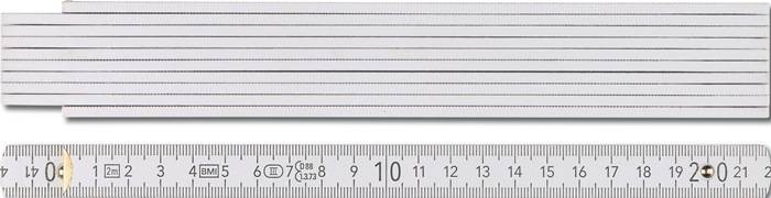 Duimstok 9072 lengte 2 m breedte 16 mm mm/cm EG III beukenhout wit BMI