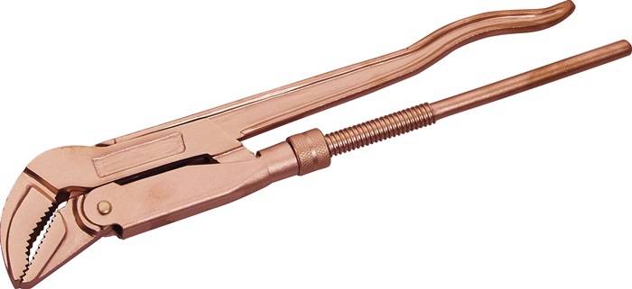 Pijptang, schuine bek totale lengte 540 mm spanwijdte 0-51 mm voor buizen 2 inch