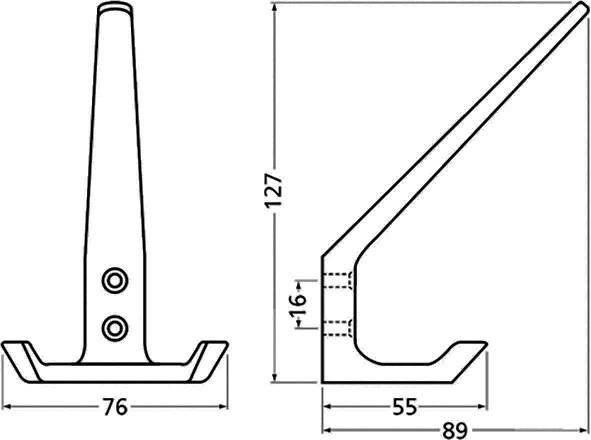 Hermeta hoed-/jashaak - Blackline - dubbel - zwart - 0032-70E-1