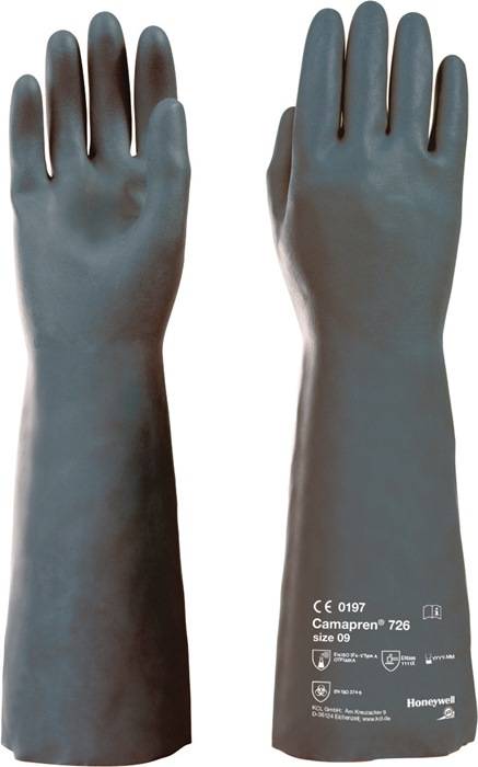 Chemicaliënhandschoen Camapren 726 maat 10 zwart EN388/EN374-1 PSA-categorie III