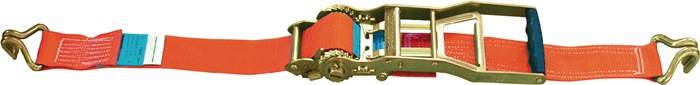 Sjorband DIN EN 12195-2 lengte 10 m breedte 50 mm met ratel met lange hendel + p