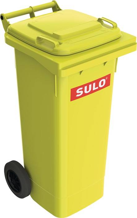 Vuilcontainer 80 l HDPe geel verrijdbaar, volgens EN 840 SULO-0