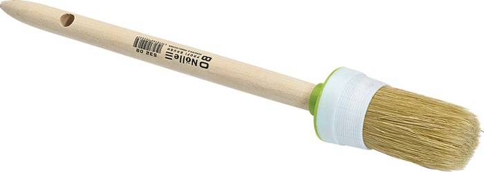 Ronde kwast maat 6 borstellengte 45 mm 30 mm lichte mixborstel roher houten stee