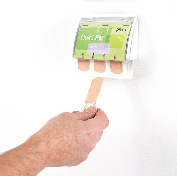 Pleisterdispenser QuickFix® UNO B130xH85xD35ca. mm transparant PLUM-3