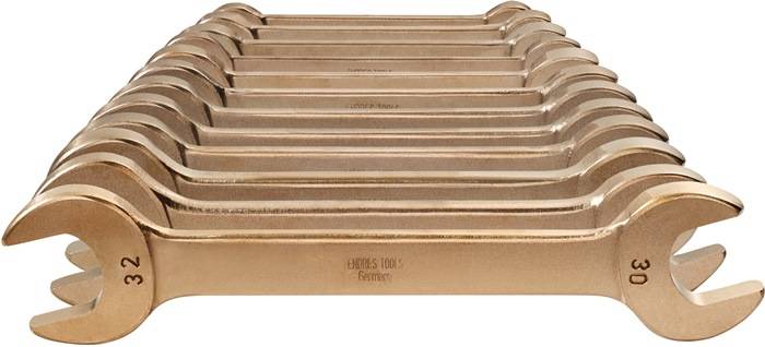 Set dubbele steeksleutels 12-delig SW6-32 mm aluminium-multistof-brons vonkvrij