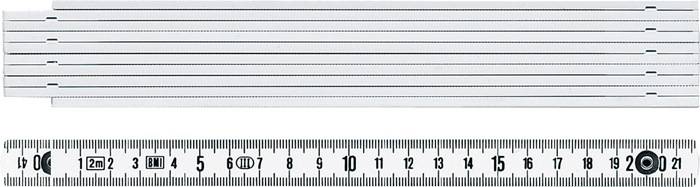 Duimstok 1041 lengte 1 m mm/cm EG III kunststof wit BMI
