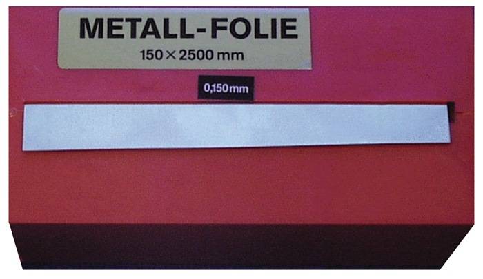 Metaalfolie dikte 0,300 mm staal lengte 2500 mm breedte 150 mm-0