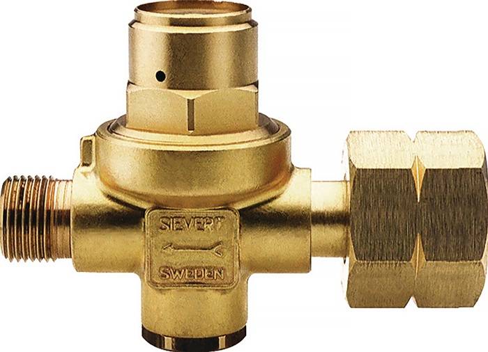 Propaandrukregelaar zonder manometer 2 bar 6 kg/h G 3/8 inch LH SIEVERT