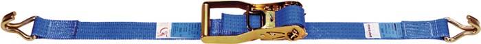 Sjorband DIN EN 12195-2 lengte 10 m breedte 50 mm met ratel + punthaak LC omdr.