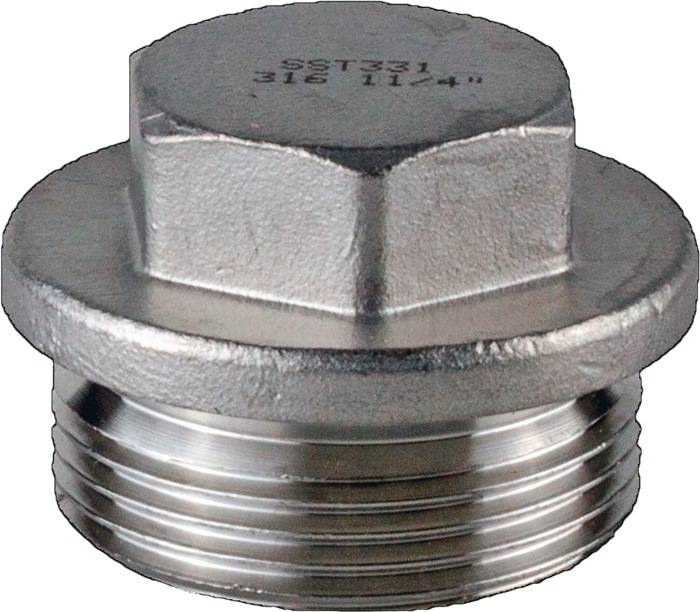 Afsluitschroef DIN 910 ISO 228-1 NPS=1/2 inch 331, buitenschroefdraad lengte 26