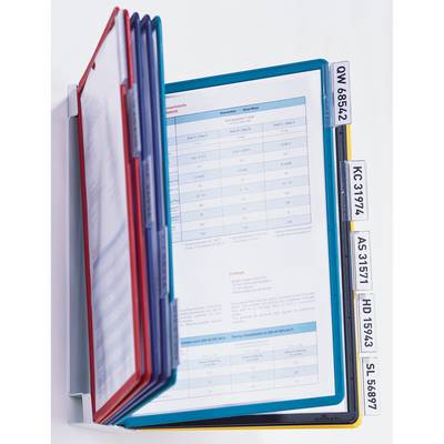 Durable Wandhouder voor bureaustandaard VARIO WALL 10 - 5567 Rood, Geel, Groen, Blauw, Zwart DIN A4 Aantal meegeleverde-0