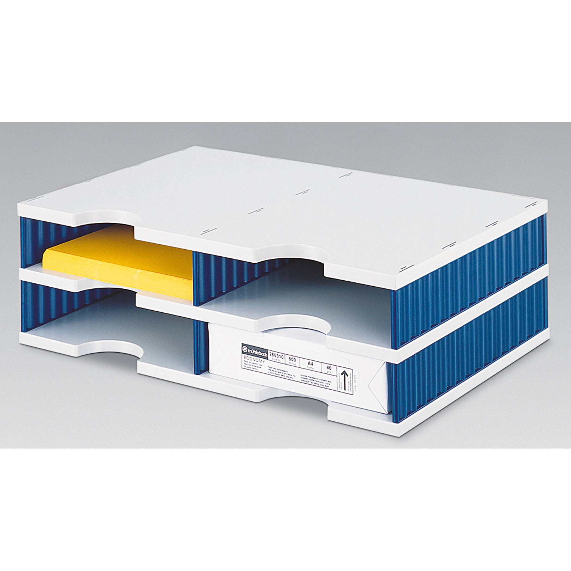 styrodoc duo Dateiablagebox Polystyrol Blau - Grau (268-0202.38)-0