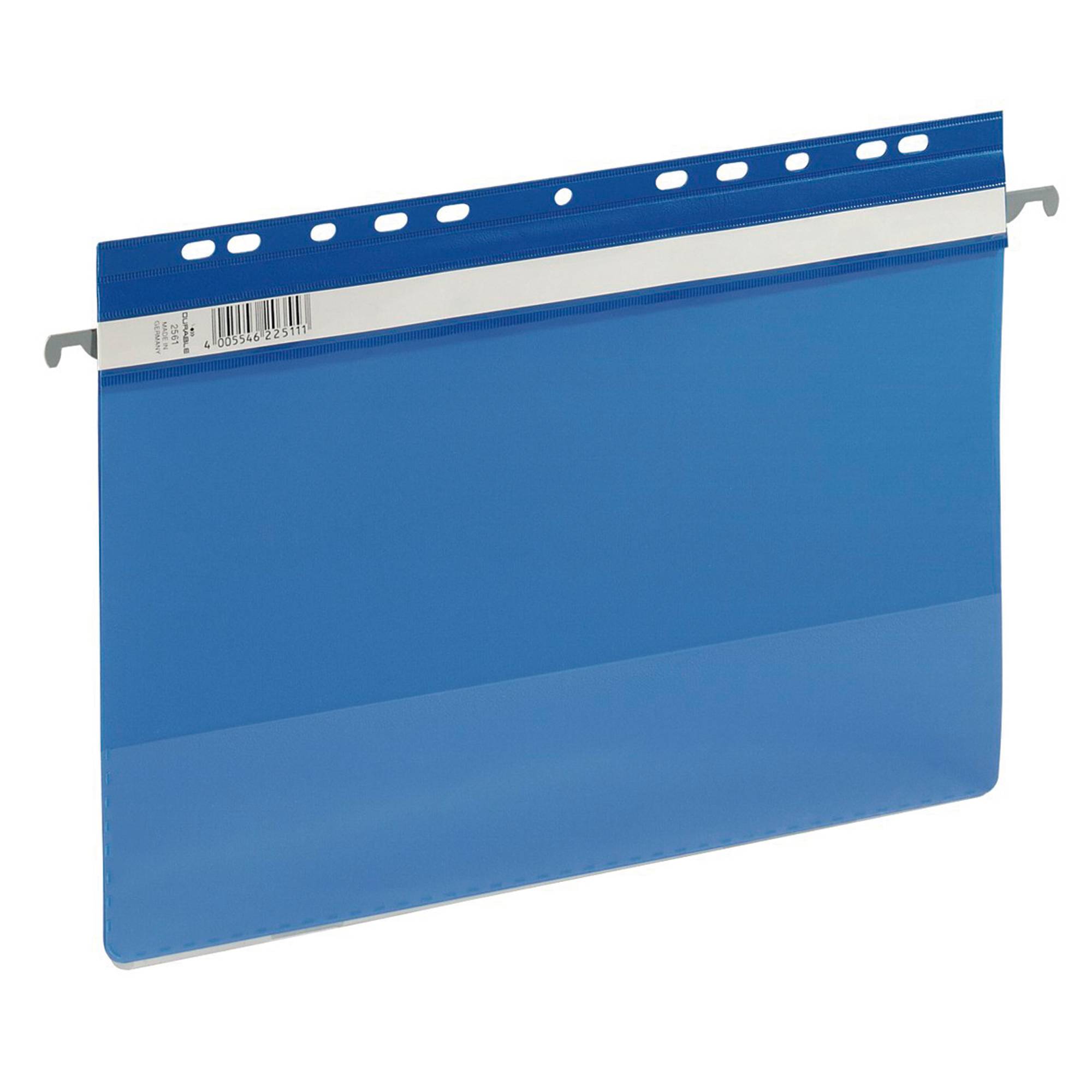 Duurzame hangmap van kunststof 2561-06, A4-formaat, blauw, transparant, 1 stuk.-0