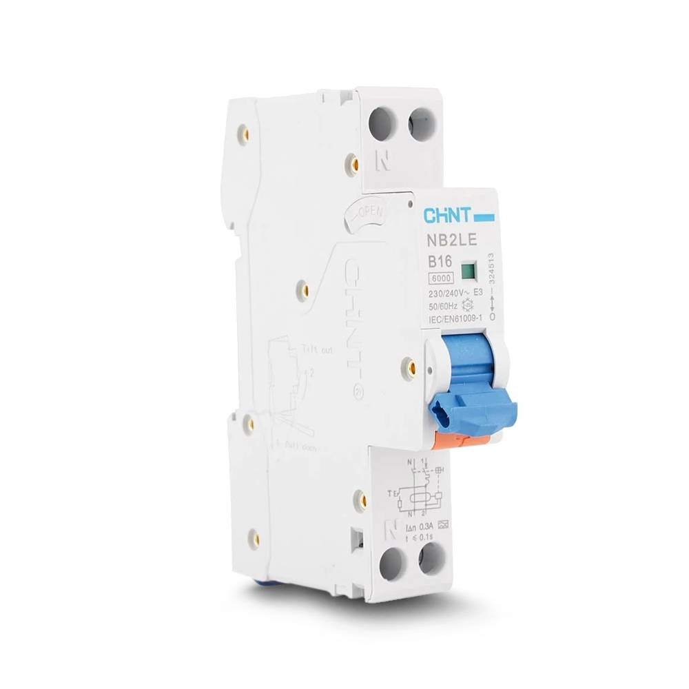 Chint aardlekautomaat 1-fase, 1-polig+nul 16A B-kar 300mA (NB2LE-B16-300)-0