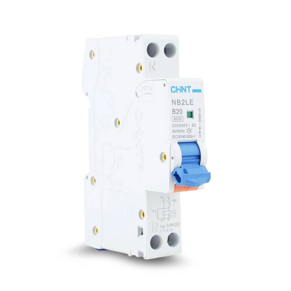 Chint aardlekautomaat 1-fase, 1-polig+nul 20A B-kar 30mA (NB2LE-B20)-0