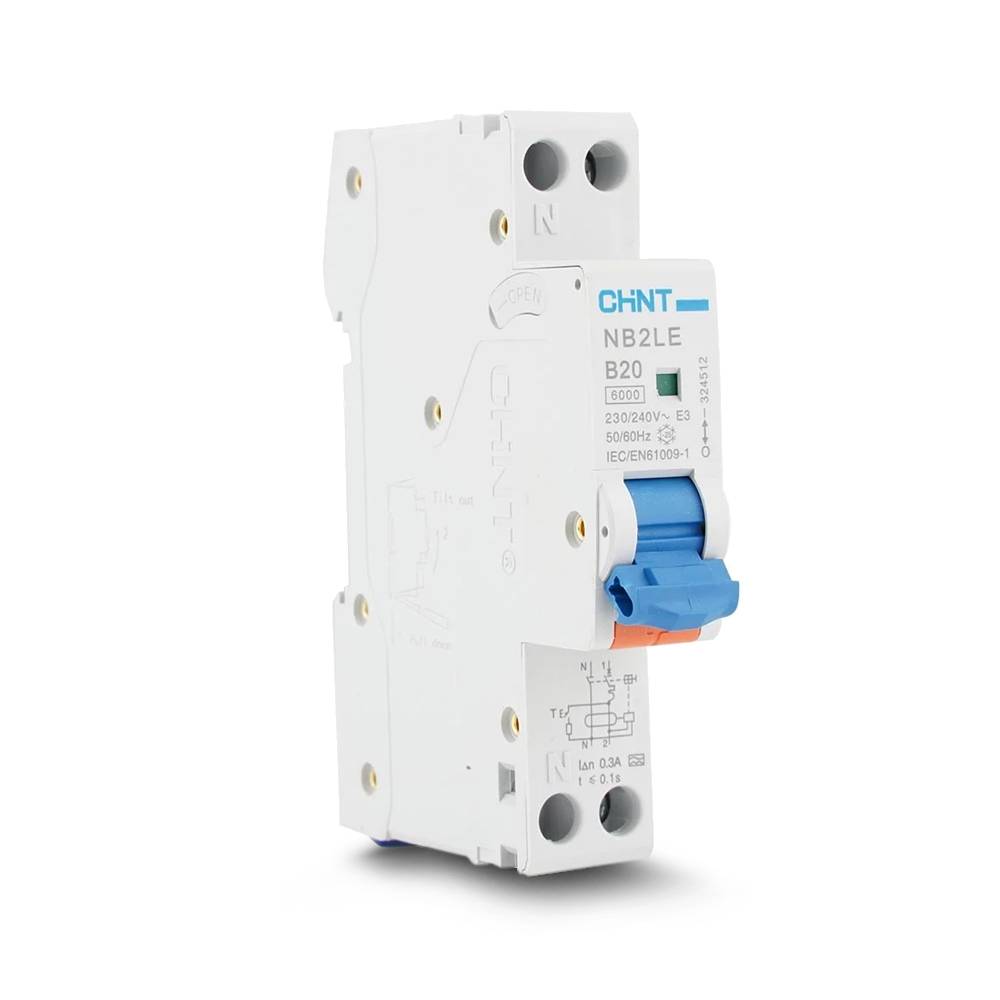 Chint aardlekautomaat 1-fase, 1-polig+nul 20A B-kar 300mA (NB2LE-B20-300)-0