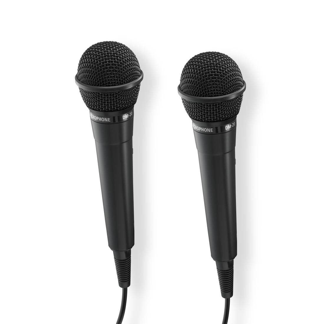 Hama Dynamische Microfoon Karaoke, 2,5 m Jack Kabel + Adapter, Aan/Uit, 2-Pack (00046002)-1