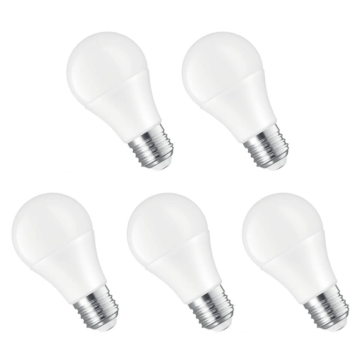 Spectrum LED Peerlamp A60 E27 Mat - 10W 1050lm 3000K - Warmwit - Vervangt 75W - 24V - 5 stuks