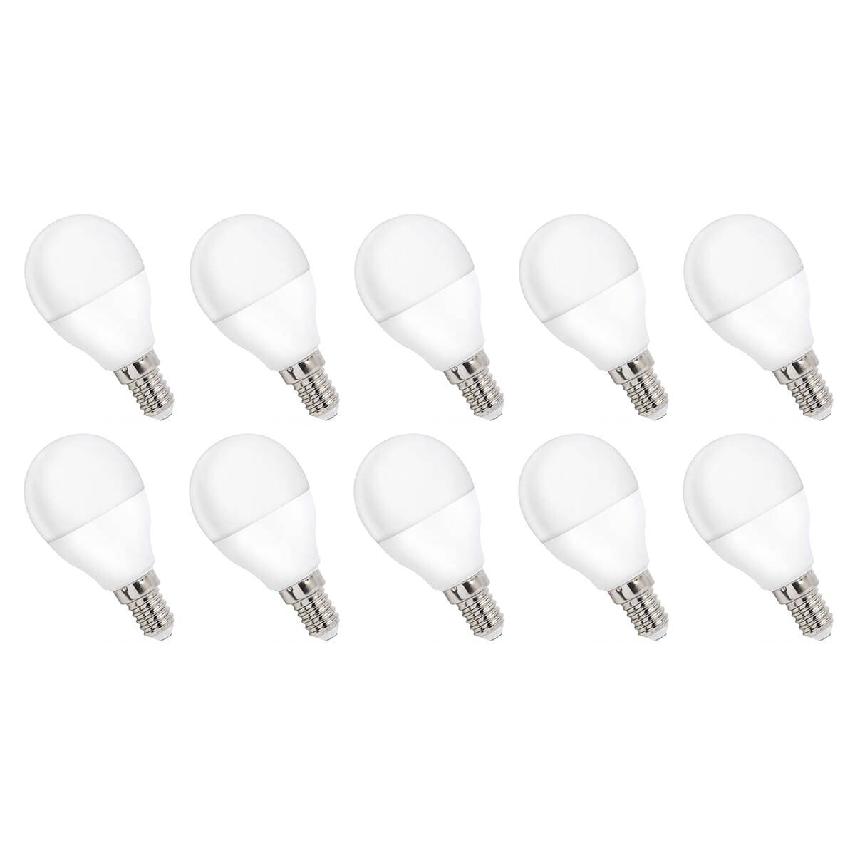 Spectrum LED Kogellamp P45 E14 Mat - 8W 730lm 4000K - Neutraalwit - Vervangt 57W - 10 stuks