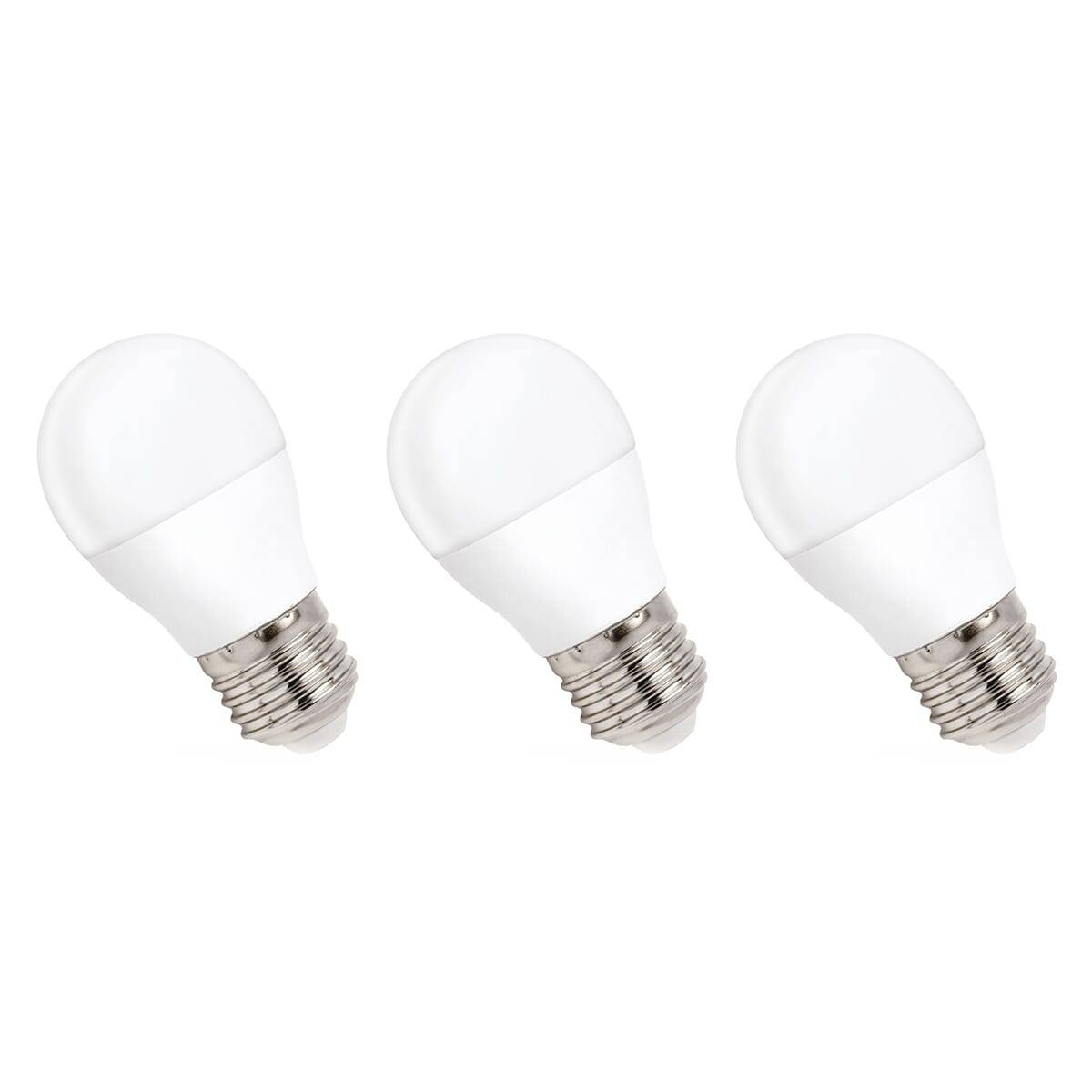 Spectrum LED Kogellamp P45 E27 Mat - 8W 710lm 3000K - Warmwit - Vervangt 48W - 3 stuks