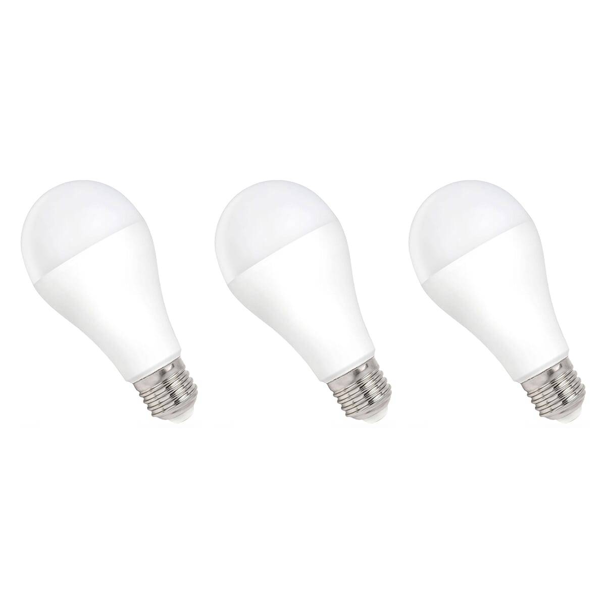 Spectrum LED Peerlamp A60 E27 Mat - 15W 1600lm 6000K - Koudwit - Vervangt 104W - 3 stuks